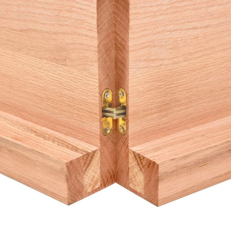 Casa si Gradina - Mobilier - Mobilier baie - Blaturi baie - Blat de baie, maro deschis, 140x50x(2-6) cm, lemn masiv tratat - Infinity.ro