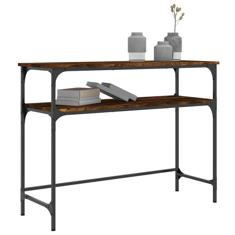Casa si Gradina - Mobilier - Comode si corpuri - Console - Masuta consola, stejar fumuriu, 100x35,5x75 cm, lemn prelucrat - Infinity.ro