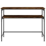 Casa si Gradina - Mobilier - Comode si corpuri - Console - Masuta consola, stejar fumuriu, 100x35,5x75 cm, lemn prelucrat - Infinity.ro