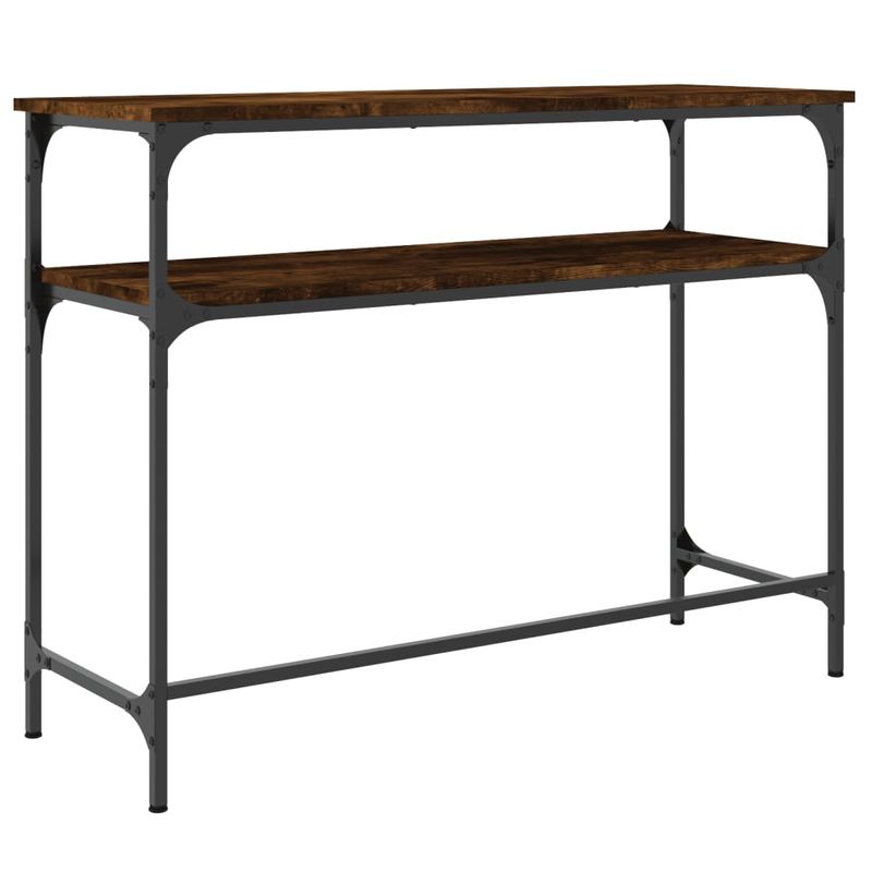 Casa si Gradina - Mobilier - Comode si corpuri - Console - Masuta consola, stejar fumuriu, 100x35,5x75 cm, lemn prelucrat - Infinity.ro