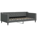 Casa si Gradina - Mobilier - Paturi si accesorii - Paturi - Pat de zi cu extensie si saltele, gri inchis, 90x190 cm, textil - Infinity.ro