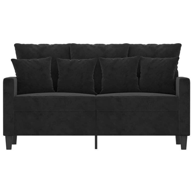 Casa si Gradina - Mobilier - Canapele si coltare - Canapele - Canapea cu 2 locuri, negru, 120 cm, catifea - Infinity.ro