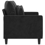 Casa si Gradina - Mobilier - Canapele si coltare - Canapele - Canapea cu 2 locuri, negru, 120 cm, catifea - Infinity.ro