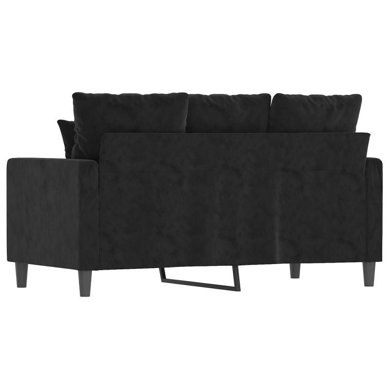 Casa si Gradina - Mobilier - Canapele si coltare - Canapele - Canapea cu 2 locuri, negru, 120 cm, catifea - Infinity.ro