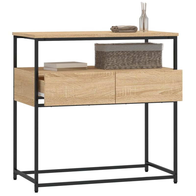 Casa si Gradina - Mobilier - Comode si corpuri - Console - Masa consola, stejar sonoma, 75x40x75 cm, lemn prelucrat - Infinity.ro