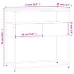 Casa si Gradina - Mobilier - Comode si corpuri - Console - Masa consola, stejar sonoma, 75x40x75 cm, lemn prelucrat - Infinity.ro