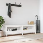Casa si Gradina - Mobilier - Organizare si depozitare - Bancute - Banca de hol, alb, 160x28x45 cm, lemn masiv de pin - Infinity.ro