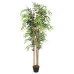 Casa si Gradina - Decoratiuni - Obiecte decorative - Plante artificiale - Arbore din bambus artificial 730 de frunze 120 cm verde, mărime 120 cm (rotund) - Infinity.ro