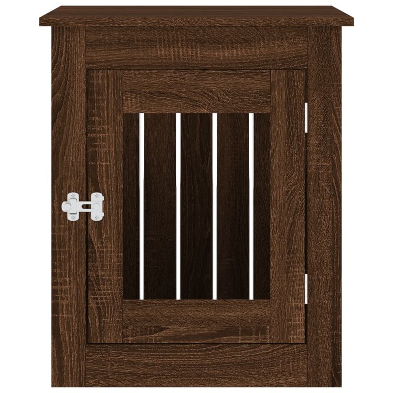 Petshop - Accesorii petshop - Culcusuri si custi - Custi interior si exterior - Lada pentru caini, stejar maro, 55x75x65 cm, lemn compozit - Infinity.ro