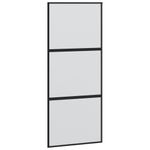 Casa si Gradina - Constructii - Usi interior, exterior si garaj - Usi interior - Usa glisanta, negru, 90x205 cm, sticla securizata si aluminiu - Infinity.ro