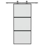 Casa si Gradina - Constructii - Usi interior, exterior si garaj - Usi interior - Usa glisanta, negru, 90x205 cm, sticla securizata si aluminiu - Infinity.ro