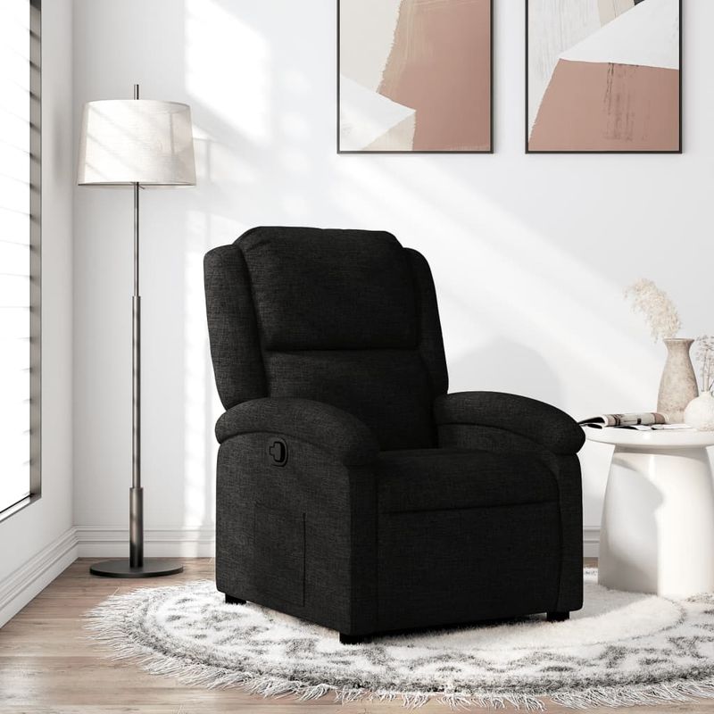Casa si Gradina - Mobilier - Scaune si fotolii - Fotolii - Fotoliu rabatabil, negru, material textil - Infinity.ro