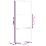 Casa si Gradina - Constructii - Usi interior, exterior si garaj - Usi interior - Usa glisanta, negru, 90x205 cm, sticla securizata si aluminiu - Infinity.ro