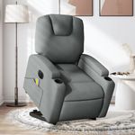 Ingrijire personala si Cosmetice - Sanatate si wellness - Articole wellness - Fotolii de masaj - Fotoliu electric masaj rabatabil cu ridicare, gri inchis textil - Infinity.ro