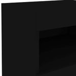 Casa si Gradina - Mobilier - Comode si corpuri - Noptiere - Noptiera cu lumini LED, negru, 50x40x45 cm - Infinity.ro