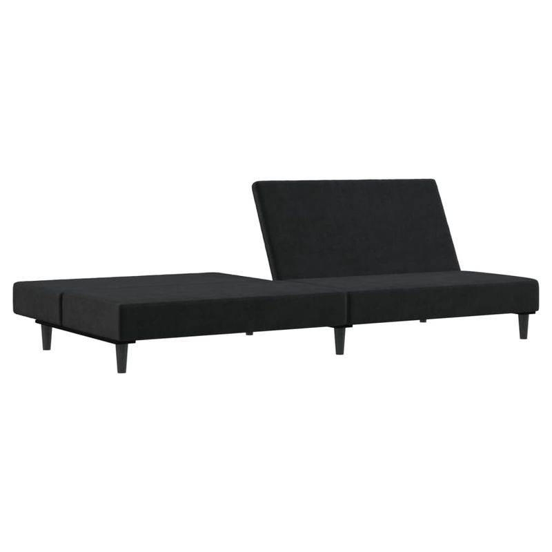 Casa si Gradina - Mobilier - Canapele si coltare - Canapele - Canapea extensibila cu 2 locuri, negru, catifea - Infinity.ro