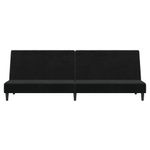 Casa si Gradina - Mobilier - Canapele si coltare - Canapele - Canapea extensibila cu 2 locuri, negru, catifea - Infinity.ro