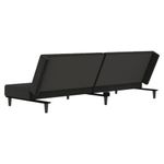 Casa si Gradina - Mobilier - Canapele si coltare - Canapele - Canapea extensibila cu 2 locuri, negru, catifea - Infinity.ro