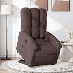 Casa si Gradina - Mobilier - Scaune si fotolii - Fotolii - Fotoliu electric rabatabil cu ridicare, maro inchis, textil - Infinity.ro