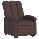 Casa si Gradina - Mobilier - Scaune si fotolii - Fotolii - Fotoliu electric rabatabil cu ridicare, maro inchis, textil - Infinity.ro