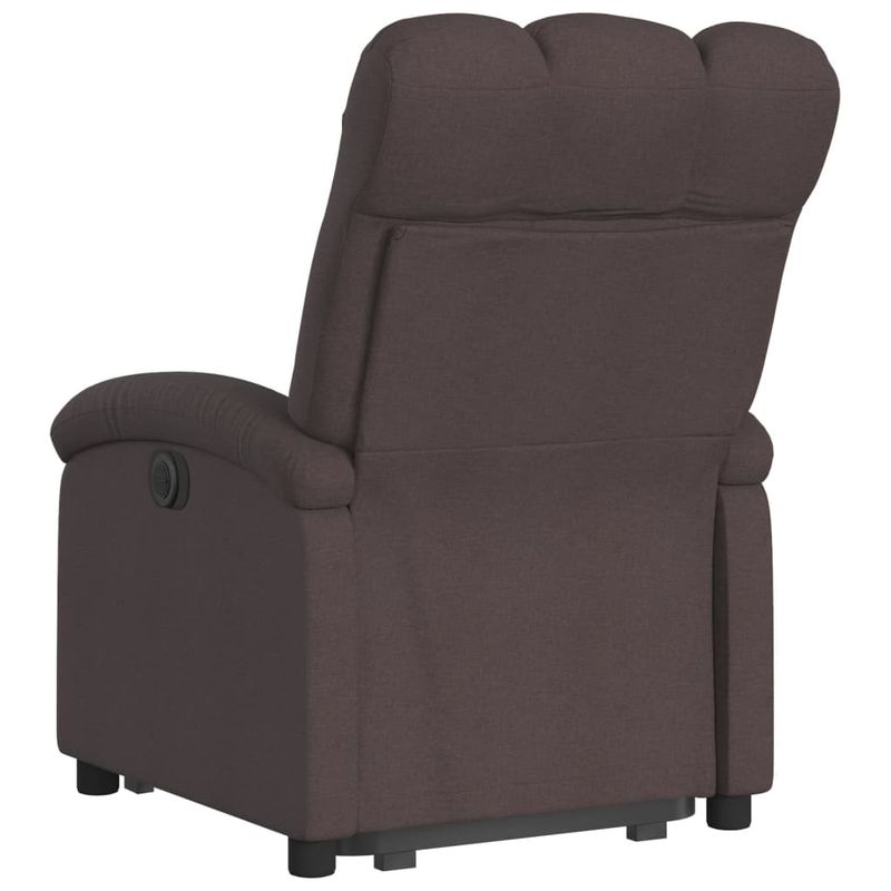 Casa si Gradina - Mobilier - Scaune si fotolii - Fotolii - Fotoliu electric rabatabil cu ridicare, maro inchis, textil - Infinity.ro