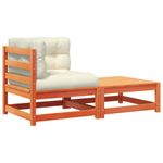 Casa si Gradina - Gradina si terasa - Mobilier exterior - Canapele si fotolii gradina - Canapea coltar de gradina, cu perne și taburet, maro ceruit - Infinity.ro
