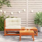 Casa si Gradina - Gradina si terasa - Mobilier exterior - Canapele si fotolii gradina - Canapea coltar de gradina, cu perne și taburet, maro ceruit - Infinity.ro
