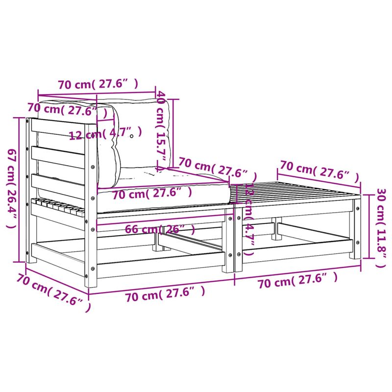 Casa si Gradina - Gradina si terasa - Mobilier exterior - Canapele si fotolii gradina - Canapea coltar de gradina, cu perne și taburet, maro ceruit - Infinity.ro