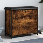 Casa si Gradina - Mobilier - Organizare si depozitare - Bancute - Banca pantofi cu sertar rabatabil, stejar fumuriu, 62x32x56 cm - Infinity.ro
