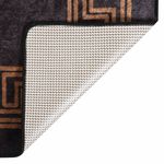 Casa si Gradina - Textile si covoare - Covoare - Covoare casa - Covor lavabil, negru si auriu, 400x300 cm, anti-alunecare - Infinity.ro