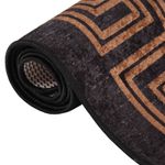 Casa si Gradina - Textile si covoare - Covoare - Covoare casa - Covor lavabil, negru si auriu, 400x300 cm, anti-alunecare - Infinity.ro