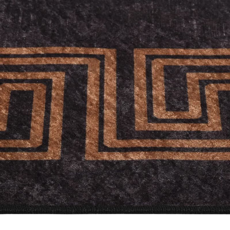 Casa si Gradina - Textile si covoare - Covoare - Covoare casa - Covor lavabil, negru si auriu, 400x300 cm, anti-alunecare - Infinity.ro