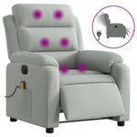 Ingrijire personala si Cosmetice - Sanatate si wellness - Articole wellness - Fotolii de masaj - Fotoliu electric de masaj rabatabil, gri deschis, catifea - Infinity.ro