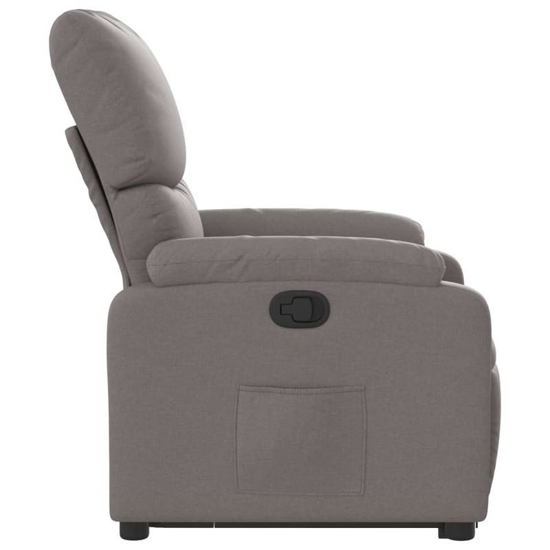 Casa si Gradina - Mobilier - Scaune si fotolii - Fotolii - Fotoliu rabatabil cu ridicare pe verticala, gri taupe, textil - Infinity.ro