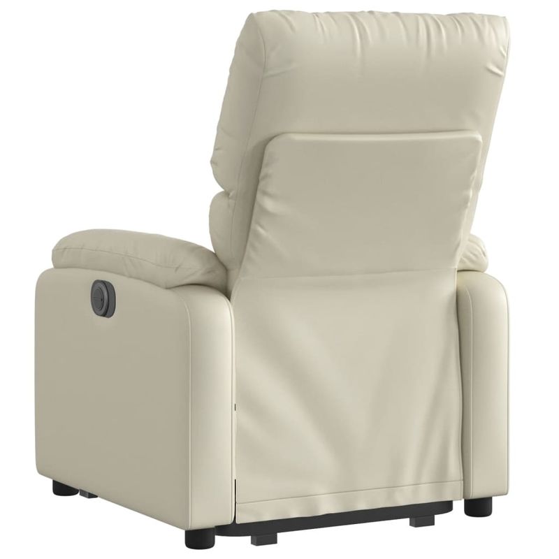 Casa si Gradina - Mobilier - Scaune si fotolii - Fotolii - Fotoliu rabatabil cu ridicare, crem, piele ecologica - Infinity.ro