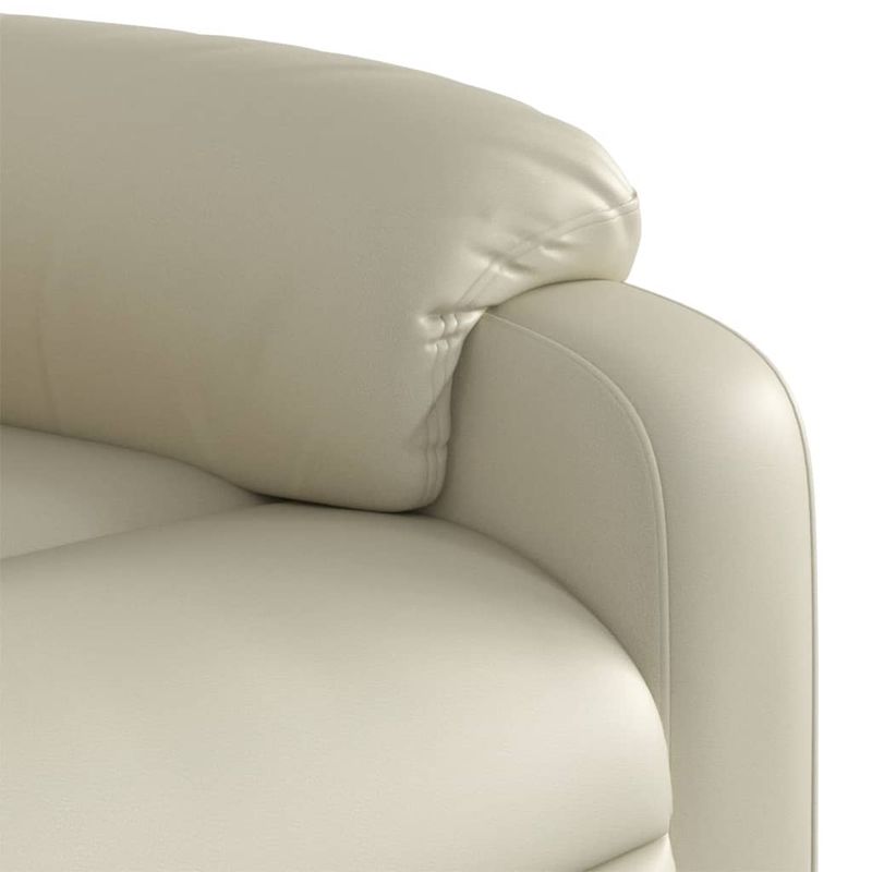 Casa si Gradina - Mobilier - Scaune si fotolii - Fotolii - Fotoliu rabatabil cu ridicare, crem, piele ecologica - Infinity.ro
