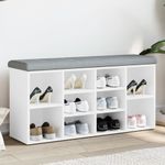 Casa si Gradina - Mobilier - Organizare si depozitare - Bancute - Banca de pantofi, alb, 102x32x50 cm, lemn prelucrat, - Infinity.ro