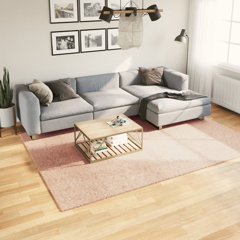 Casa si Gradina - Textile si covoare - Covoare - Covoare casa - Covor HUARTE, fir scurt, moale si lavabil, roz pudra, 200x280cm - Infinity.ro