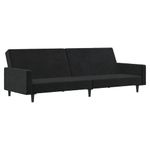 Casa si Gradina - Mobilier - Canapele si coltare - Canapele - Canapea extensibila cu 2 locuri, negru, catifea - Infinity.ro