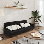 Casa si Gradina - Mobilier - Canapele si coltare - Canapele - Canapea extensibila cu 2 locuri, negru, catifea - Infinity.ro