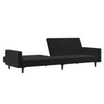 Casa si Gradina - Mobilier - Canapele si coltare - Canapele - Canapea extensibila cu 2 locuri, negru, catifea - Infinity.ro