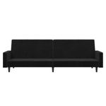 Casa si Gradina - Mobilier - Canapele si coltare - Canapele - Canapea extensibila cu 2 locuri, negru, catifea - Infinity.ro