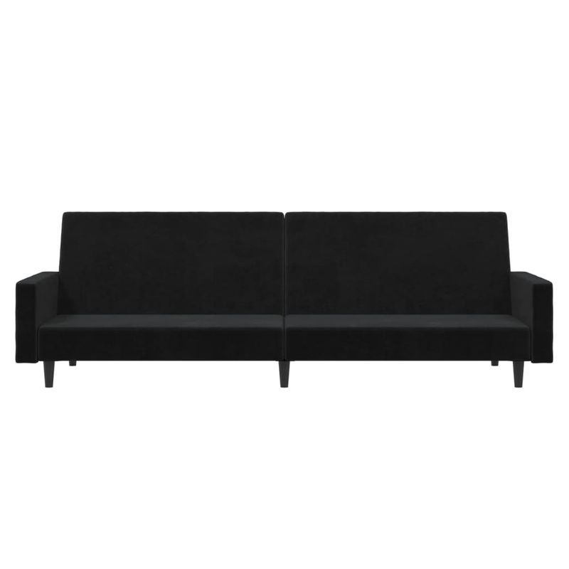 Casa si Gradina - Mobilier - Canapele si coltare - Canapele - Canapea extensibila cu 2 locuri, negru, catifea - Infinity.ro