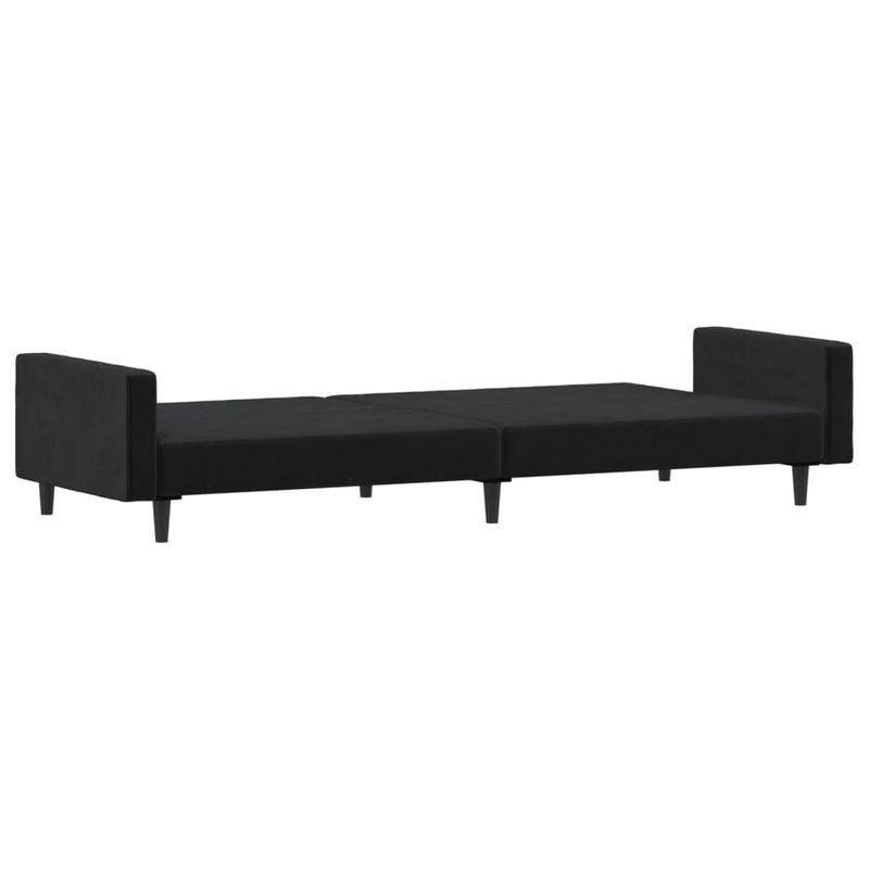 Casa si Gradina - Mobilier - Canapele si coltare - Canapele - Canapea extensibila cu 2 locuri, negru, catifea - Infinity.ro