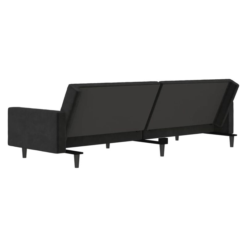 Casa si Gradina - Mobilier - Canapele si coltare - Canapele - Canapea extensibila cu 2 locuri, negru, catifea - Infinity.ro