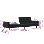 Casa si Gradina - Mobilier - Canapele si coltare - Canapele - Canapea extensibila cu 2 locuri, negru, catifea - Infinity.ro