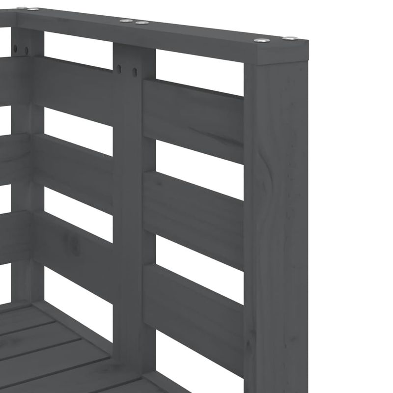 Casa si Gradina - Gradina si terasa - Mobilier exterior - Seturi mobila gradina - Set mobilier de gradina, 3 piese, gri, lemn masiv de pin - Infinity.ro