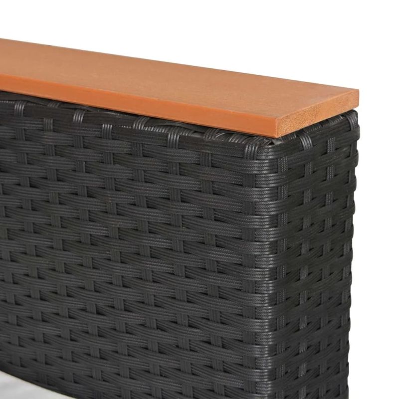 Casa si Gradina - Gradina si terasa - Mobilier exterior - Seturi mobila gradina - Set mobilier de gradina cu perne, 5 piese, negru, poliratan - Infinity.ro
