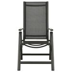 Casa si Gradina - Gradina si terasa - Mobilier exterior - Scaune si sezlonguri gradina - Scaune de gradina pliante, 2 buc., negru, textilena&aluminiu - Infinity.ro