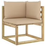 Casa si Gradina - Gradina si terasa - Mobilier exterior - Seturi mobila gradina - Set mobilier de gradina cu perne, 7 piese, lemn de pin tratat - Infinity.ro
